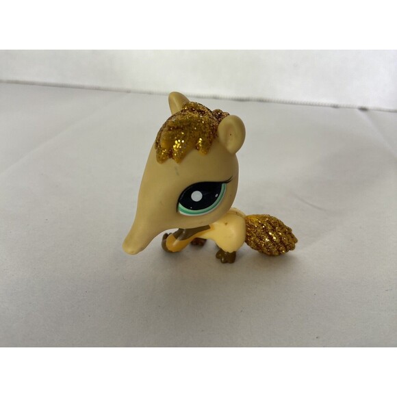 Littlest Pet Shop LPS 2133 Yellow Gold Glitter Sparkle Anteater Figure Hasbro - Picture 4 of 7